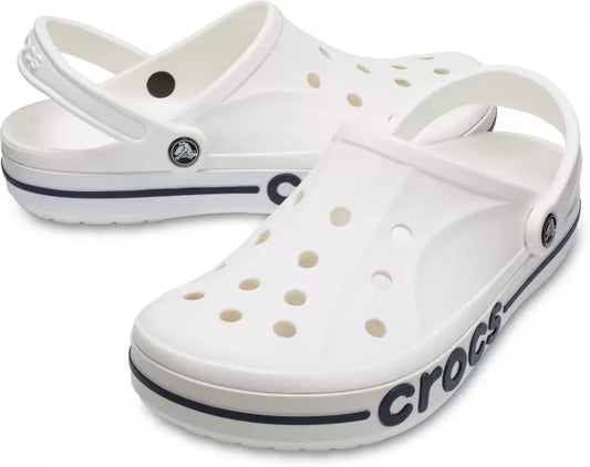 Crocs Unisex-Adult Bayaband Slingback Clog  White/Navy